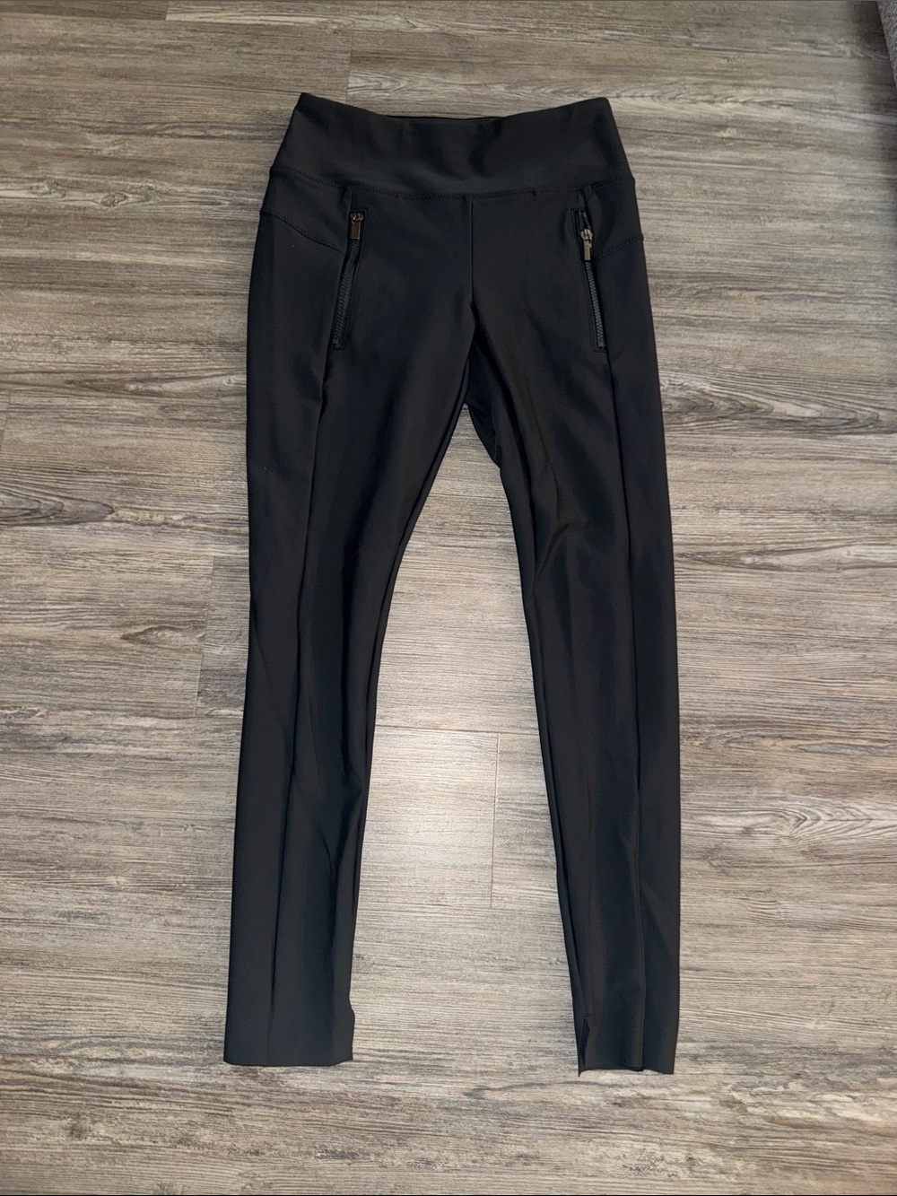 Athleta Dark Gray High-Rise Zip-Pocket Performance Leggings